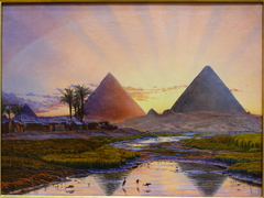 Pyramids at Gizeh by Thomas Seddon