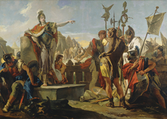 Queen Zenobia Addressing Her Soldiers by Giovanni Battista Tiepolo