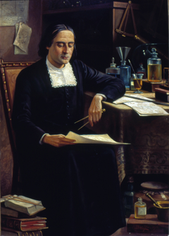 Retrato do Padre Bartolomeu Lourenço de Gusmão by Benedito Calixto