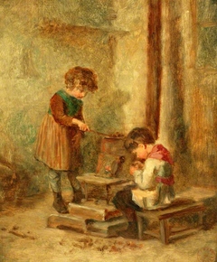 Roasting Chestnuts by Pierre Edouard Frère