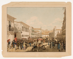 Rua Direita, Rio de Janeiro (atribuído) by Félix Taunay