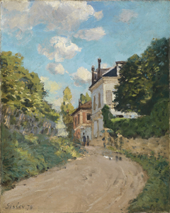 Rue de Montbuisson à Louveciennes by Alfred Sisley