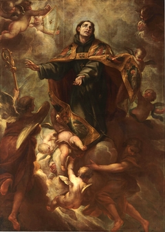 Saint Louis Bishop in Glory by Isidoro Arredondo