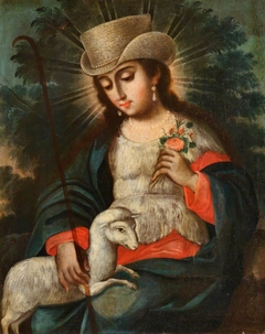 Saint Rose of Lima (1586-1618) with a Lamb by Anonymous