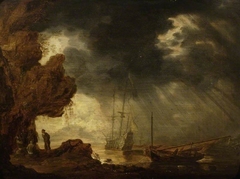 Sea-piece with figures by Bonaventura Peeters the Elder