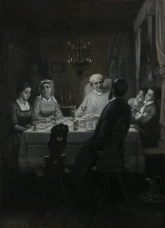 Seder (The Passover Meal) (Der Oster-Abend) by Moritz Daniel Oppenheim