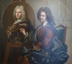 Self Portrait before the Portrait of François Castanier by Hyacinthe Rigaud