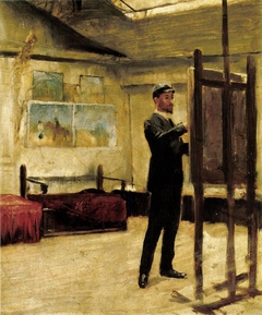 Self-portrait in the Studio by Pál Vágó