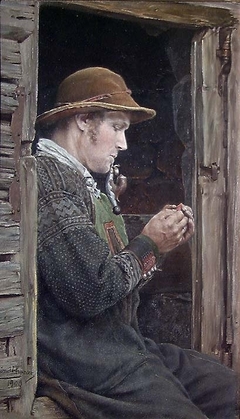 Setesdal Peasant with Pipe by Carl Sundt-Hansen