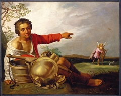 Shepherd Boy Pointing at Tobias and the Angel by Abraham Bloemaert