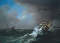 Ships in Distress in a Storm by Peter Monamy