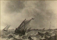 Ships on Choppy Water by Abraham van Beijeren