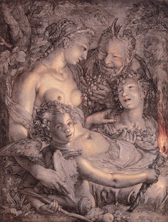 Sine Cerere et Libero friget Venus (Without Ceres and Bacchus, Venus Would Freeze) by Hendrik Goltzius