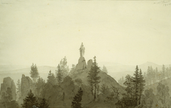 Statue of the Madonna in the Mountains by Caspar David Friedrich