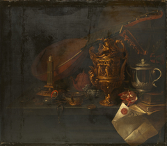 Still Life with a Theorbo by Pieter Gerritsz van Roestraten