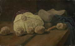 Still Life with Cabbage and Clogs by Vincent van Gogh