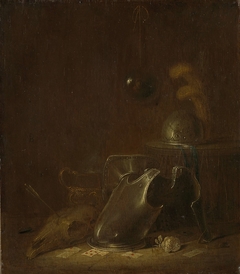 Still life with implements of war by Jan Jansz Buesem