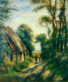 Thatched Cottages in Berneval by Auguste Renoir