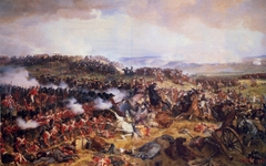 The Battle of Waterloo: The British Squares Receiving the Charge of the French Cuirassiers by Henri Félix Emmanuel Philippoteaux