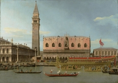 The Bucintoro at the Molo on Ascension Day by Canaletto