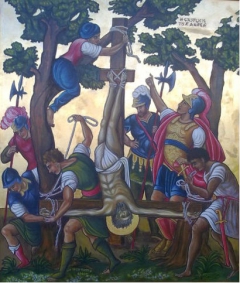 The crucifixion of St. Andrew by Tasso Pappas