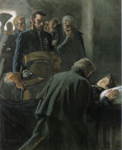 The Death of Wilhelm von Schwerin (original painting for the Tales of Ensign Stål) by Albert Edelfelt