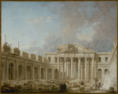 The École de Chirurgie under Construction by Hubert Robert