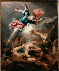 The Fall of the Rebel Angel by Sebastiano Ricci