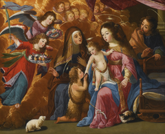 The Holy Family with Saint John the Baptist, Saint Elizabeth and Angels by Josefa de Óbidos