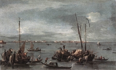 The Lagoon Looking toward Murano from the Fondamenta Nuove by Francesco Guardi