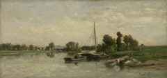 The Oise and L' Isle de Vaux by Karl Daubigny