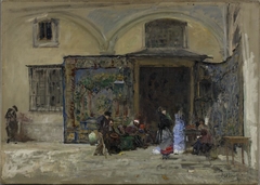 The Portico of the Church of San Ginés, Madrid by Marià Fortuny Marsal