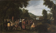 The preaching of John the Baptist by Esaias van de Velde I