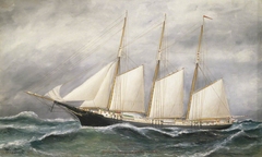 The schooner 'Robert Ingle Carter' by Solon Francis Montecello Badger