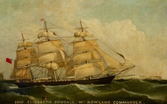 The ship Elizabeth Dougall under sail by Frederick Tudgay