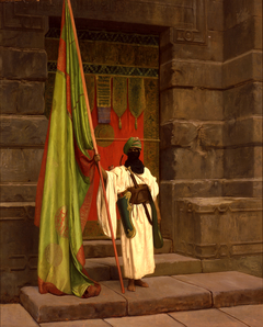 The Standing Bearer, Unfolding the Holy Flag by Jean-Léon Gérôme