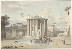 The Temple of Vesta in Rome by Josephus Augustus Knip