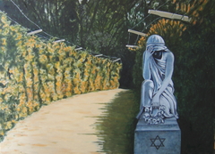 '"The Tube" at Treblinka' (2007), oil on linen, 140 x 100 cm. by john albert walker