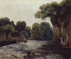 The Weir at the Mill by Gustave Courbet