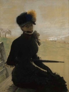 The woman with pompoms by Giuseppe De Nittis