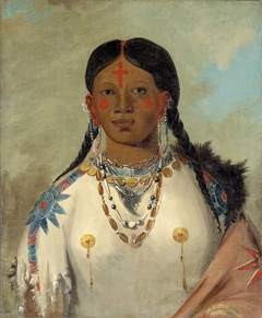 Tís-se-wóo-na-tís, She Who Bathes Her Knees, Wife of the Chief by George Catlin