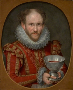 Tom Derry, fl. 1614. Jester to Anne of Denmark. (Previously called 1st Viscount Stormont) by Marcus Gheeraerts the Younger