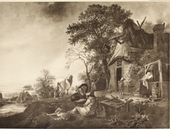 Travellers Halting at a Village Inn by Isaac van Ostade