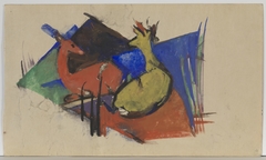 Two Deer Lying Down by Franz Marc