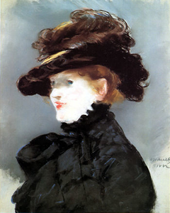 Méry Laurent in a Black Hat by Edouard Manet