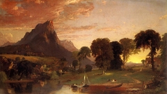 View near Sherburne, Chenango County by Jasper Francis Cropsey