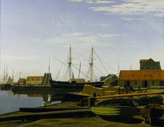 View of Larsen Square near Copenhagen Harbor by Carl Dahl