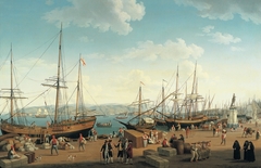 View of the Port of Messina, from the Palazzo del Senato by Jacob Philipp Hackert