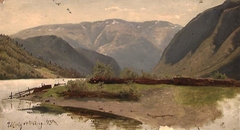 View of Ulvik in Hardanger by Hans Gude