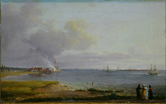 View over Øresund near the Lime Works by Johan Christian Dahl